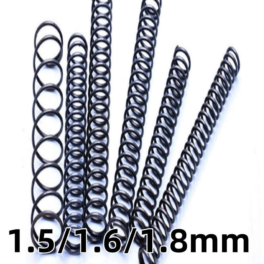 Black Steel Compression Springs 1.5-1.8mm Wire 110-150mm Length