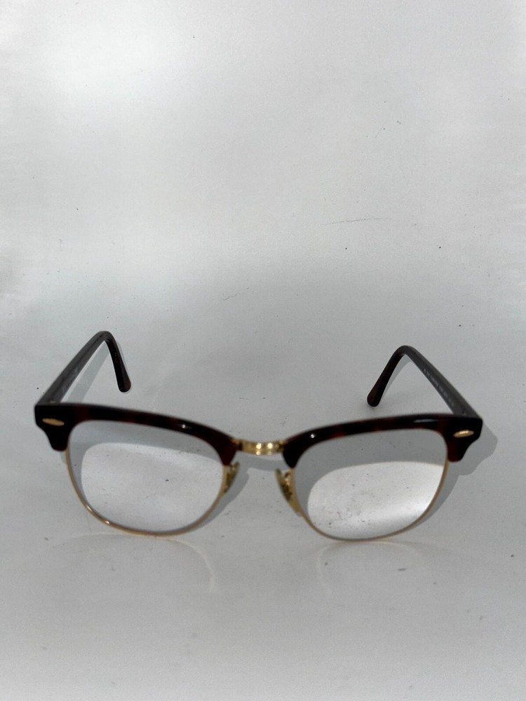 Ray Ban Clubmaster RB3016 W0366 Tortoise on Gold Full Rim Sunglasses FRAMES ONLY