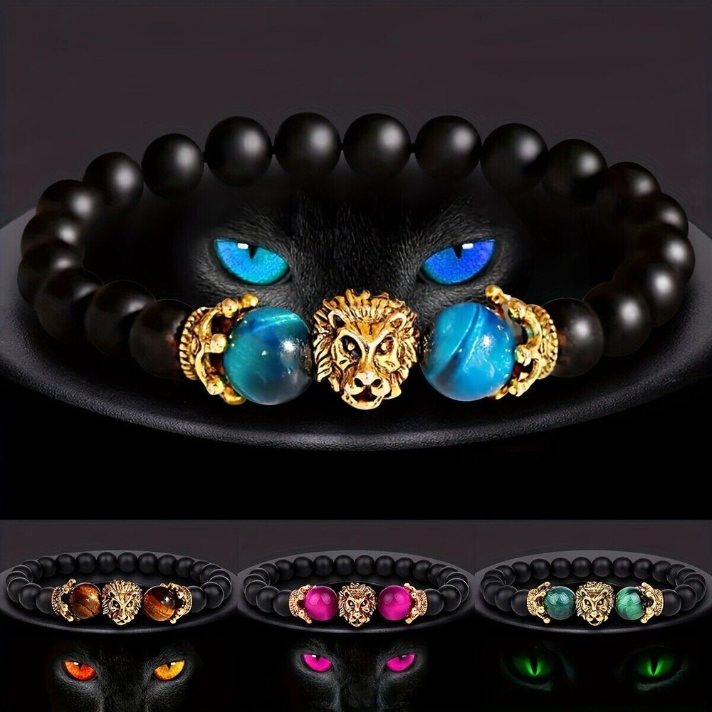 Trendy Minimalist Bracelet With Crown Lion Accessories For Men For Daily Decorat