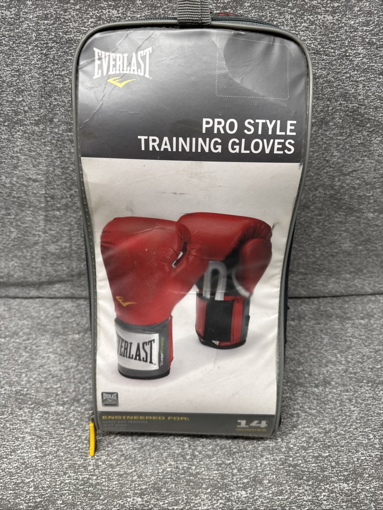 Everlast Pro Style 14oz Red Boxing Gloves for Sparring Heavy Bag Training