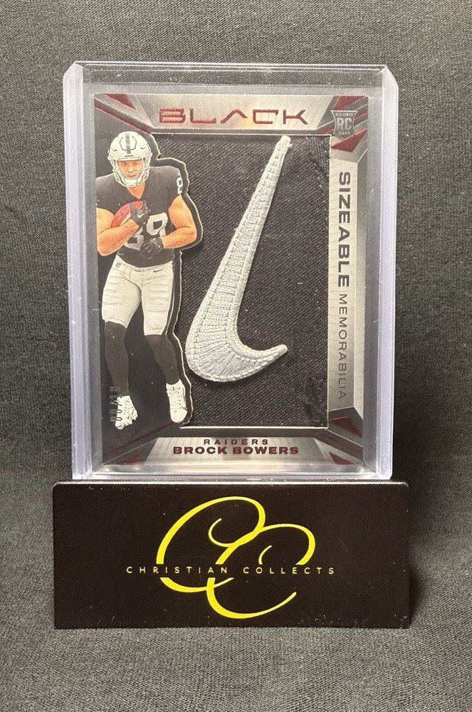 2024 Panini Black FOTL Brock Bowers Nike Swoosh Rookie Patch /10 ROY!