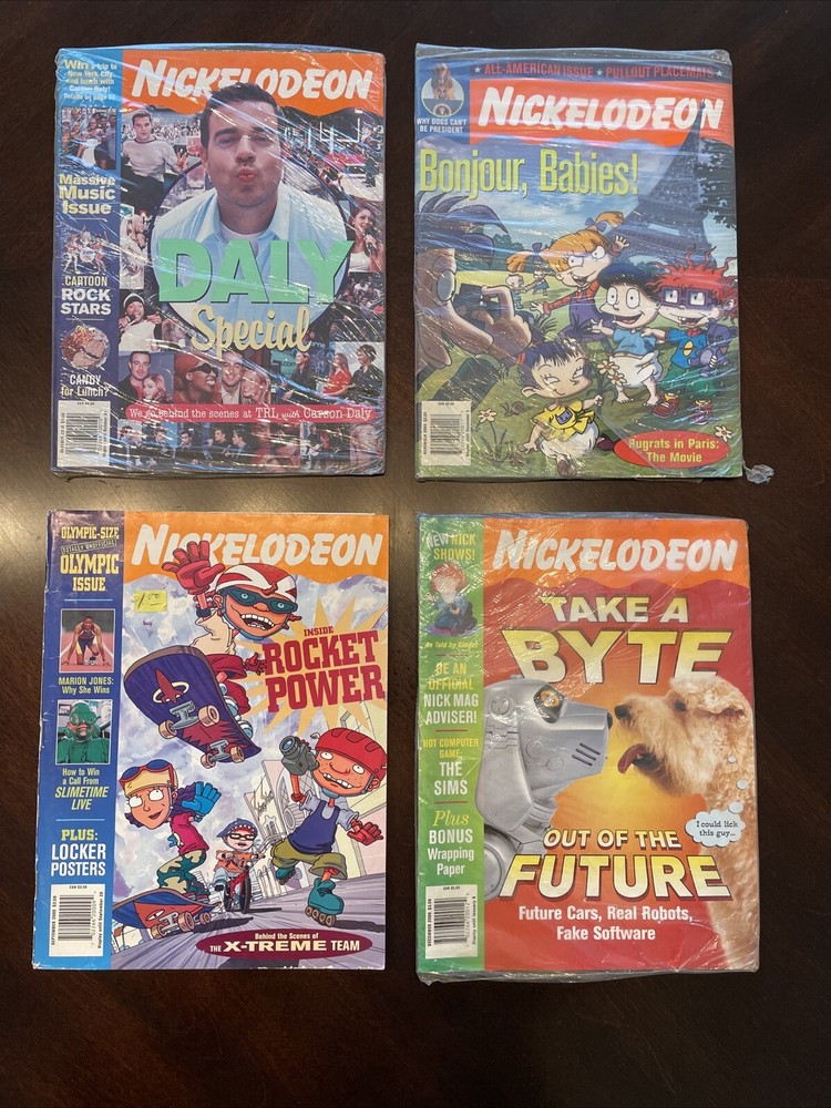 Nickelodeon Magazine Lot 4 Issues Year 2000 Carson Daly Rugrats Future Rocket