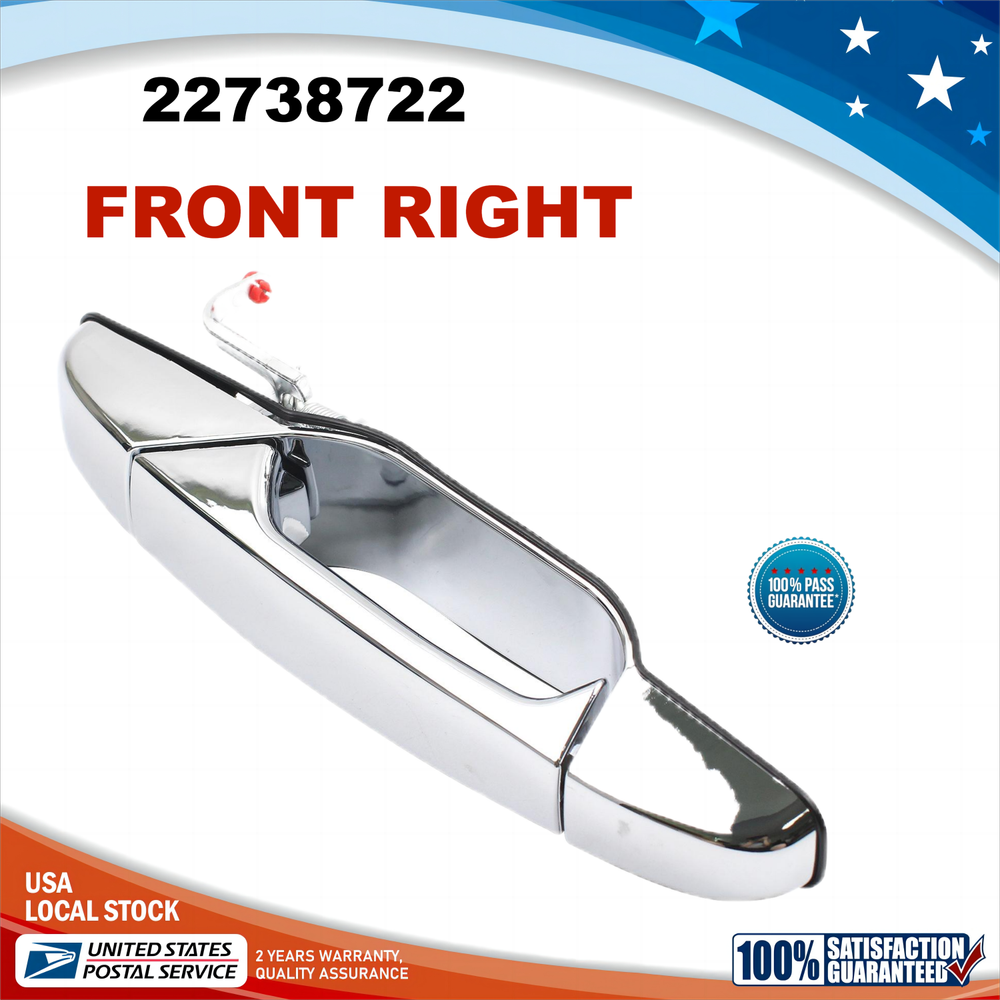 Passengers Outside Front Chrome Door Handle For Cadillac GMC Pickup Truck SUV 1x