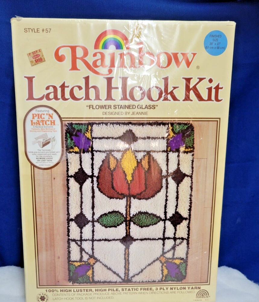 New Vintage Rainbow Creations Latch Hook Kit 