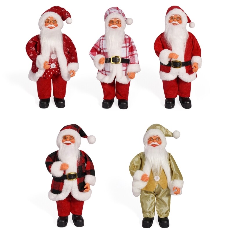 Christmas Holiday Standing Santa Figure Dolls 12