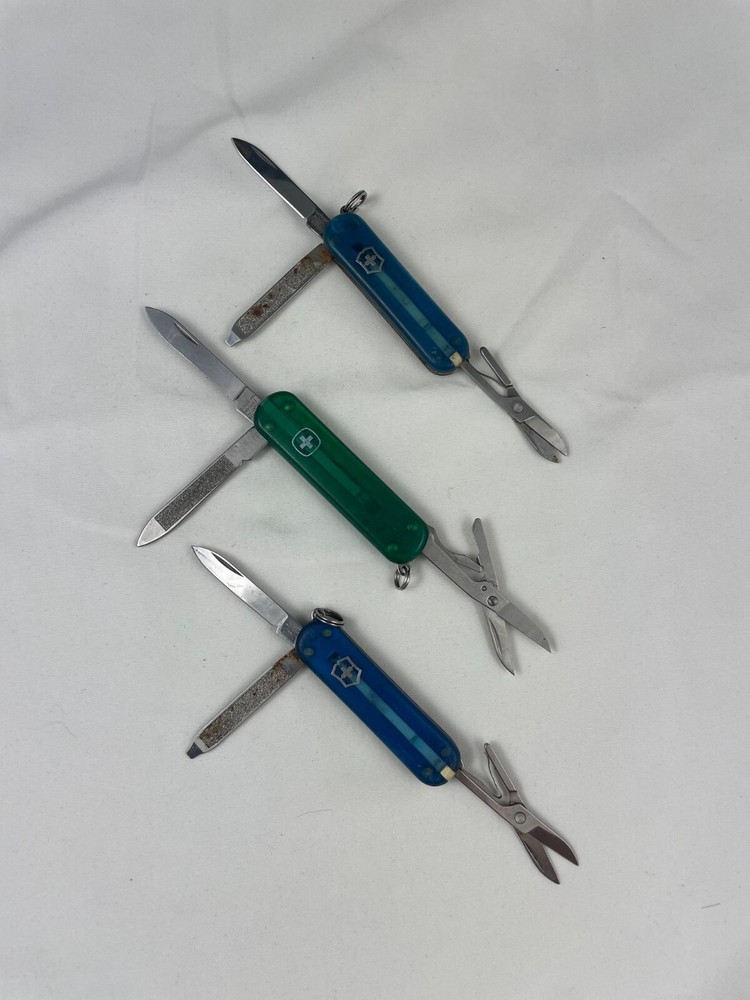 3 Swiss Army Classic Multi-Tool Knives with Scissors & Files