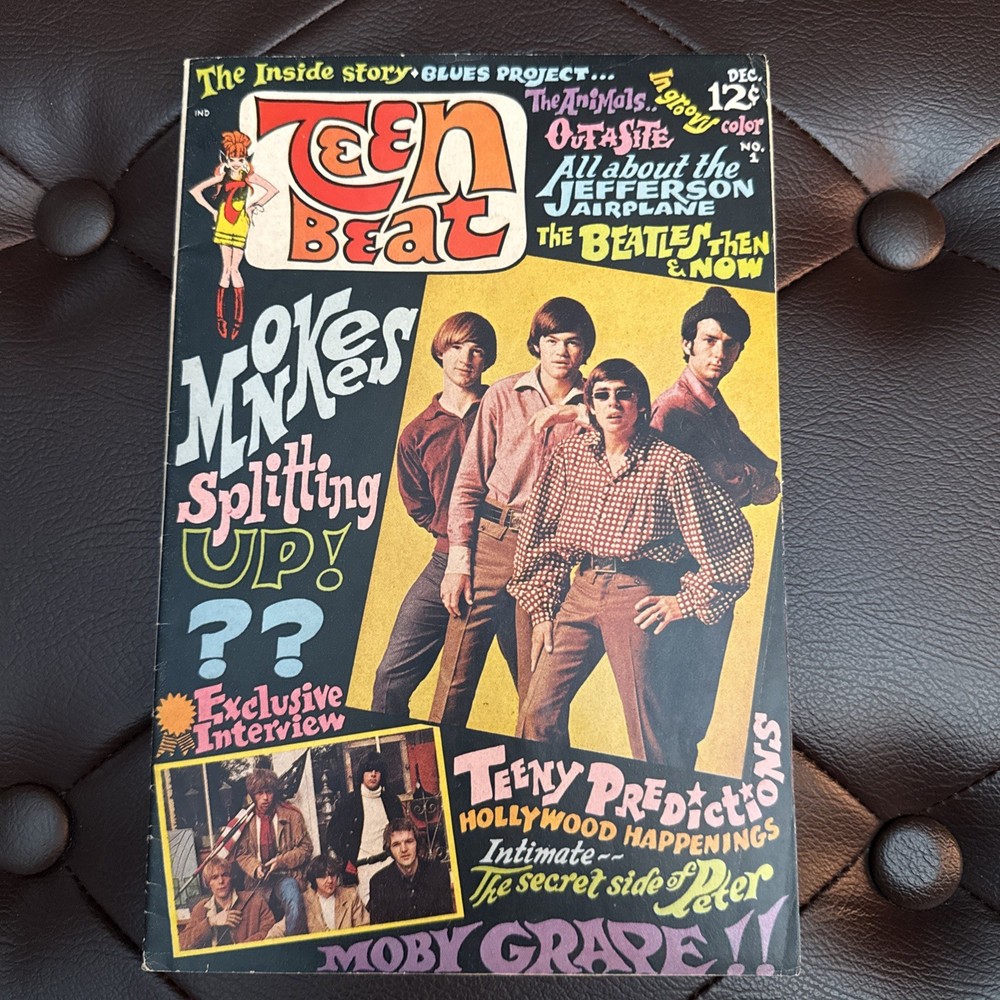Teen Beat 1 Monkees, Moby Grape, Beatles, Supremes, Animals 1967 DC
