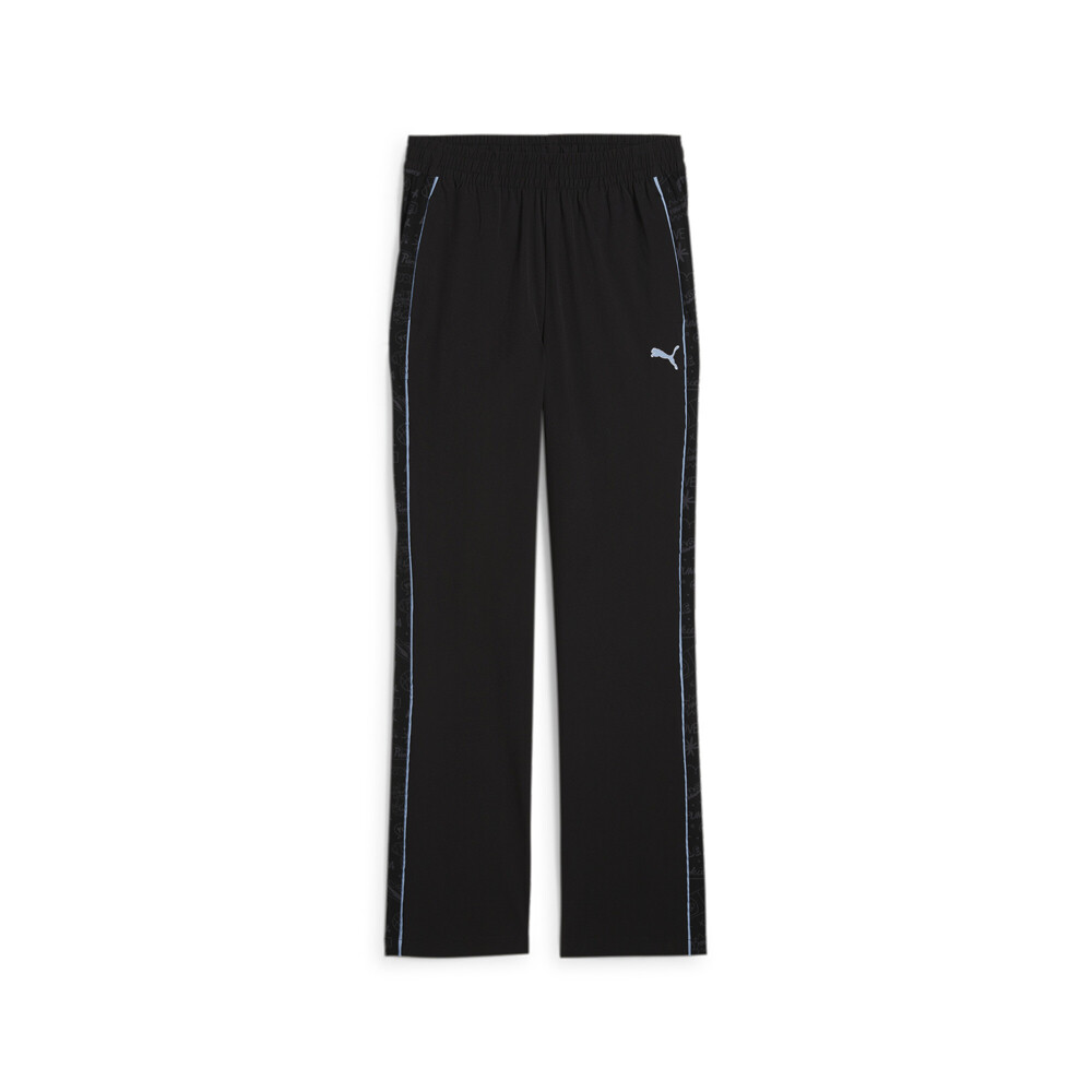 Puma  X Sophia Chang Graphic Wide Leg Pants Womens Black Casual Athletic Bottoms