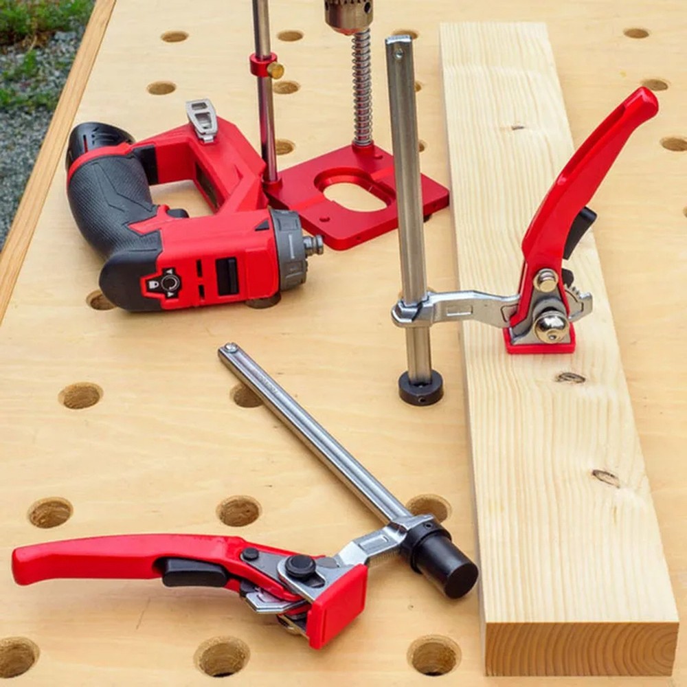 Desktop Quick Acting Hold Down Clamp for 0.75 in 0.79 in Holes