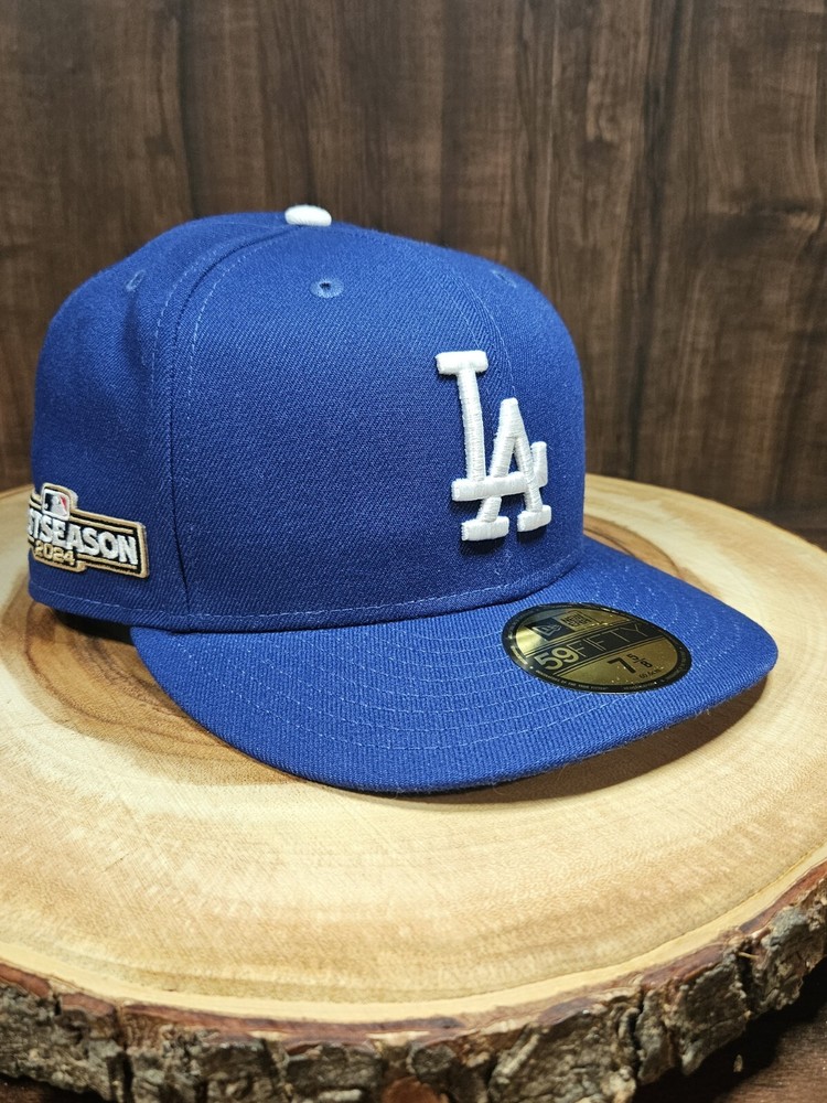 LA Dodgers New Era 59Fifty Fitted Hat Cap Size 7 5/8 2024 Postseason MLB