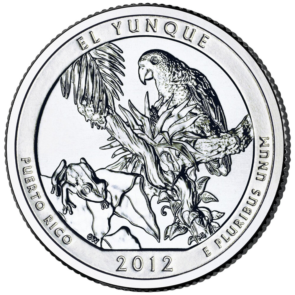 2012-P EL Yunque Quarter Puerto Rico Uncirculated-FREE SHIPPING
