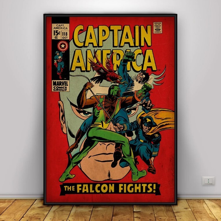 Vintage Marvel Movie Comic Book Covers Poster Wall Art Print Set of 9