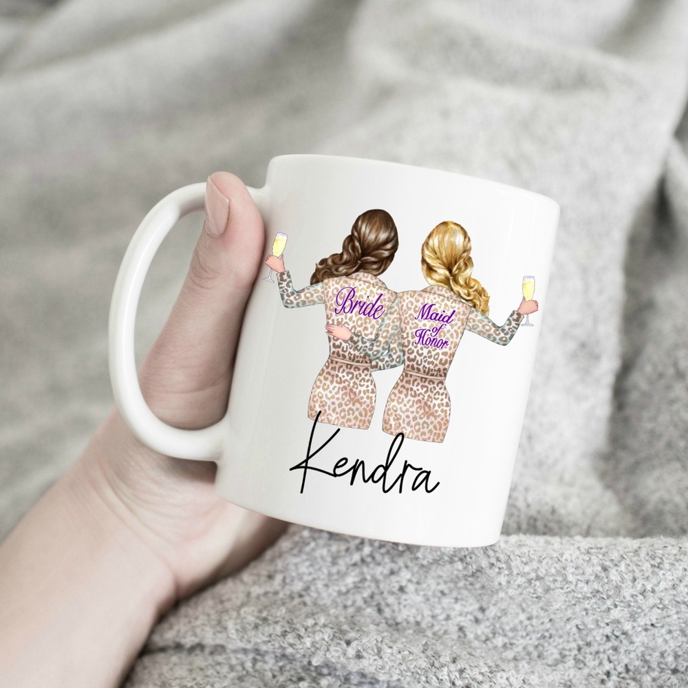 Custom Maid Of Honor Coffee Mug Bridesmaid Gift Custom Wedding Favor Bridal