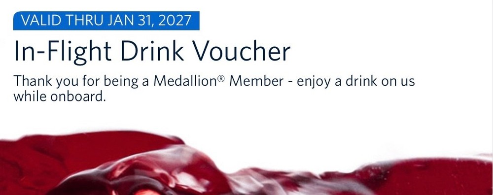 Delta Airlines Drink Voucher,  Expires January 31, 2027 Multiple available-image