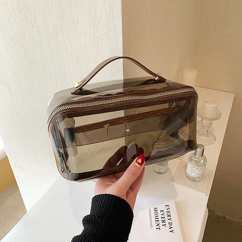 2023 Clear Makeup Bag for Women Fashion Travel Cosmetic Beauty Case