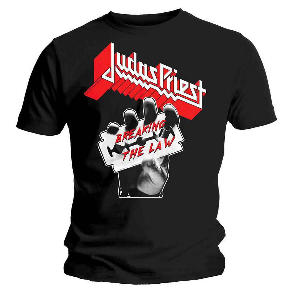 Judas Priest Breaking The Law Graphic Rock Band T-Shirt