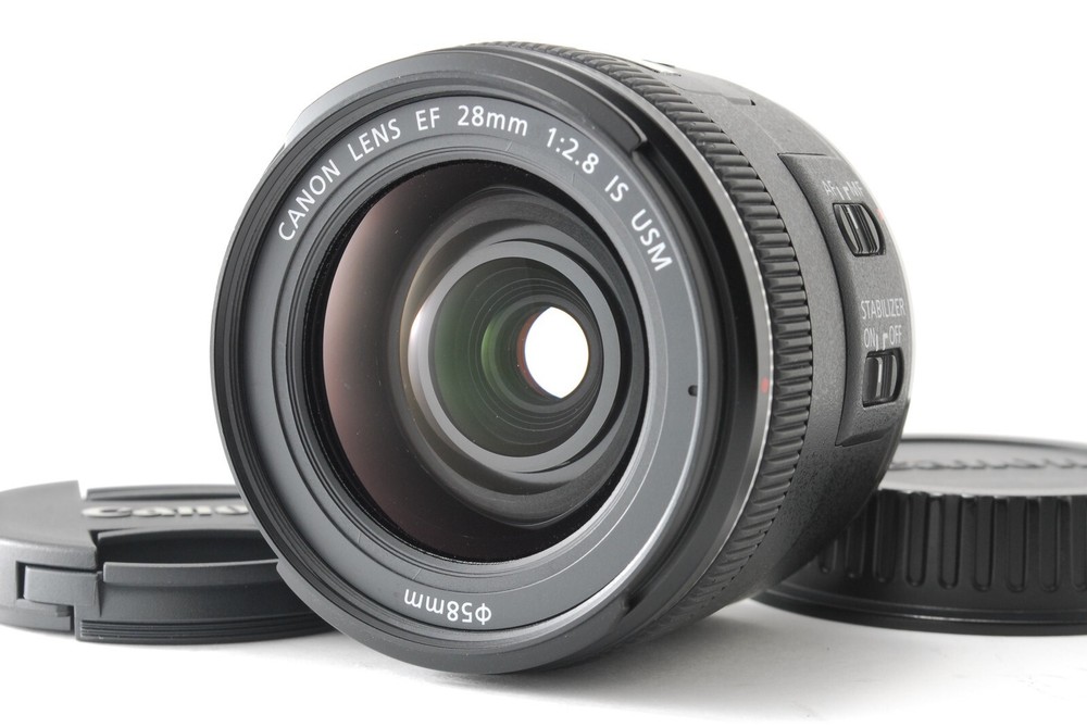 Canon EF 28mm F2.8 IS USM Wide Angle Prime Lens in Top Mint Condition from Japan  