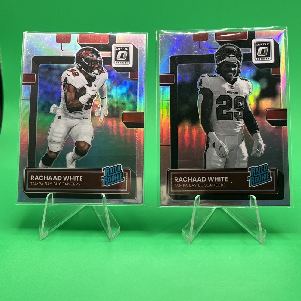 Rachaad White Buccaneers 2022 Panini Donruss Optic Rated Rookie 2-Card Lot #243