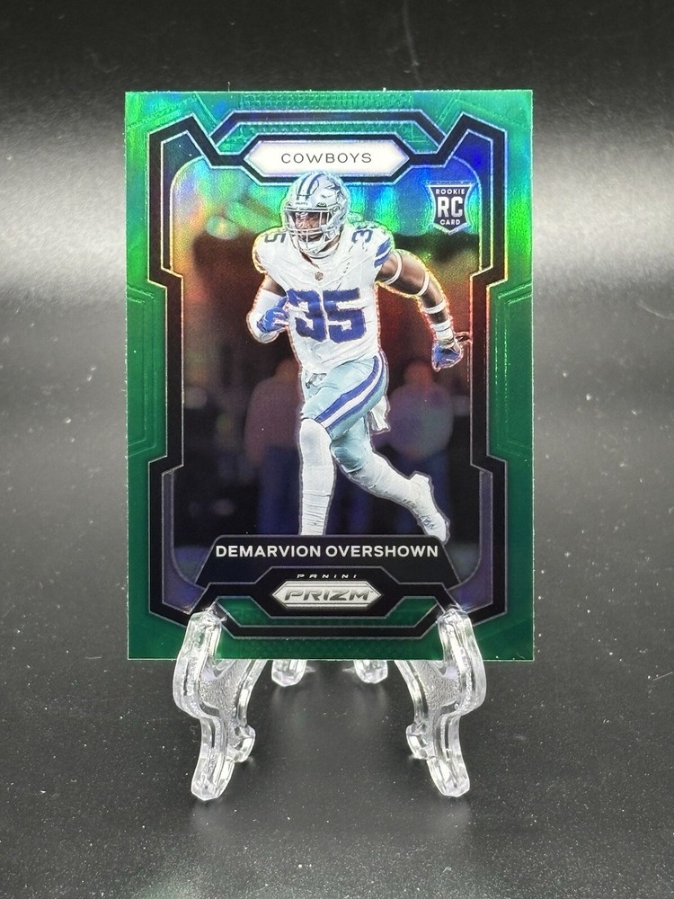 2023 Panini Prizm DEMARVION OVERSHOWN RC #323 Green Dallas Cowboys