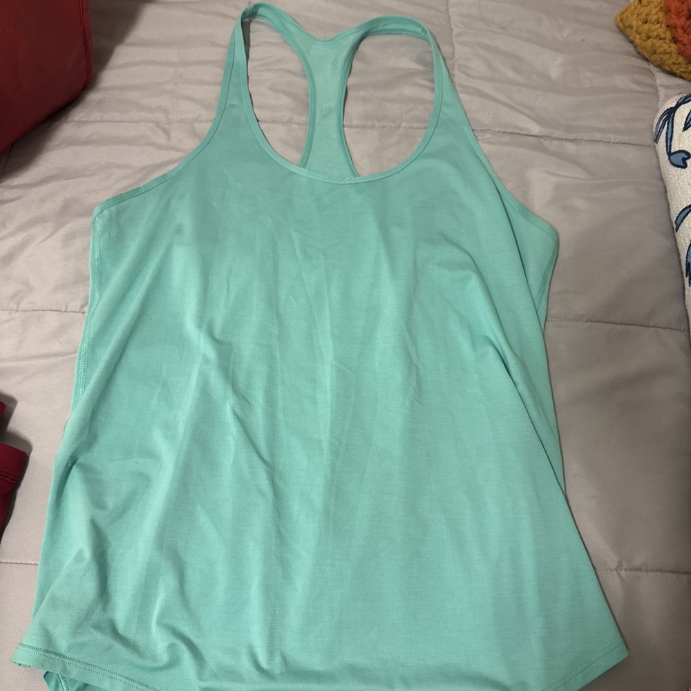 Lululemon Tank Top Womens 10 Mint Green Racerback Built In Bra Athletic Yoga