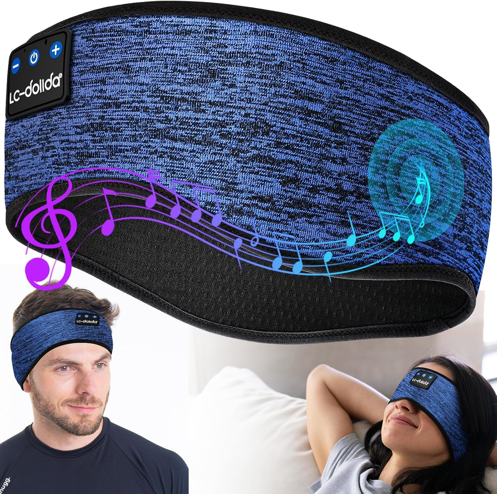 Wireless Bluetooth Sleep Headband with Built-in Headphones for Comfortable Nighttime Listening  