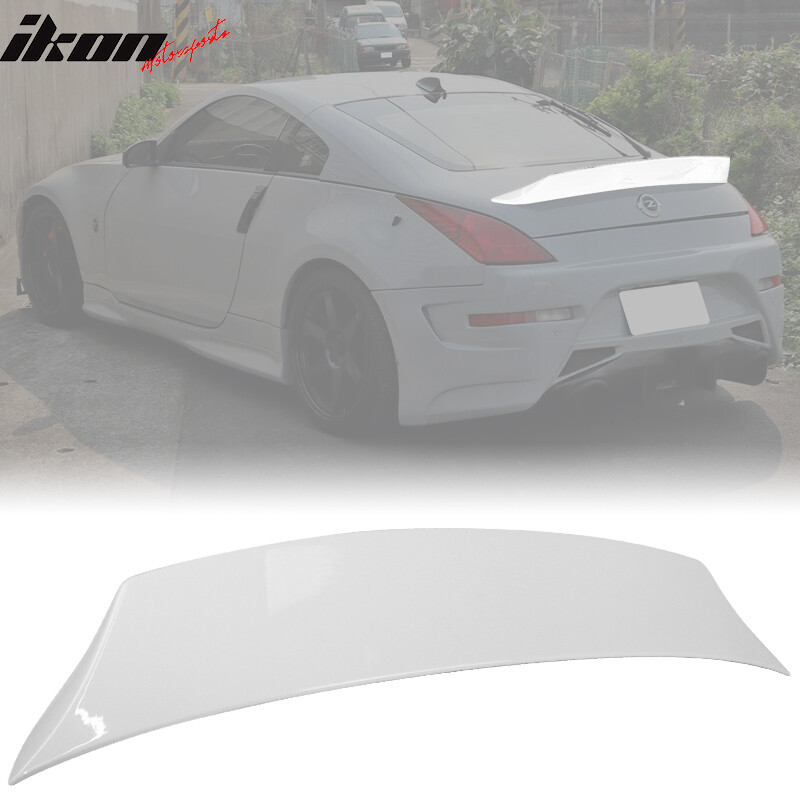 03-09 Nissan 350Z V-Style Trunk Spoiler Painted Glacier White QX1