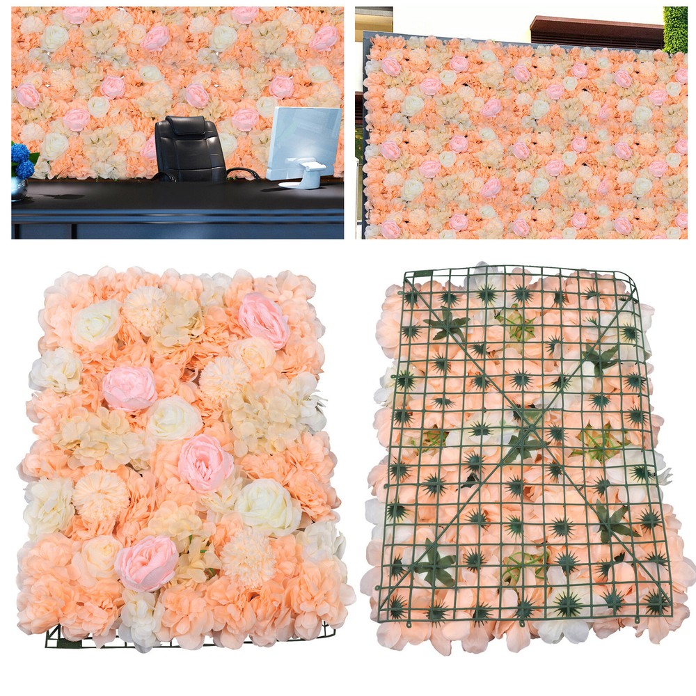 6 Artificial Flower Wall Panel Floral Backdrop Wedding Decorative Wall Panel