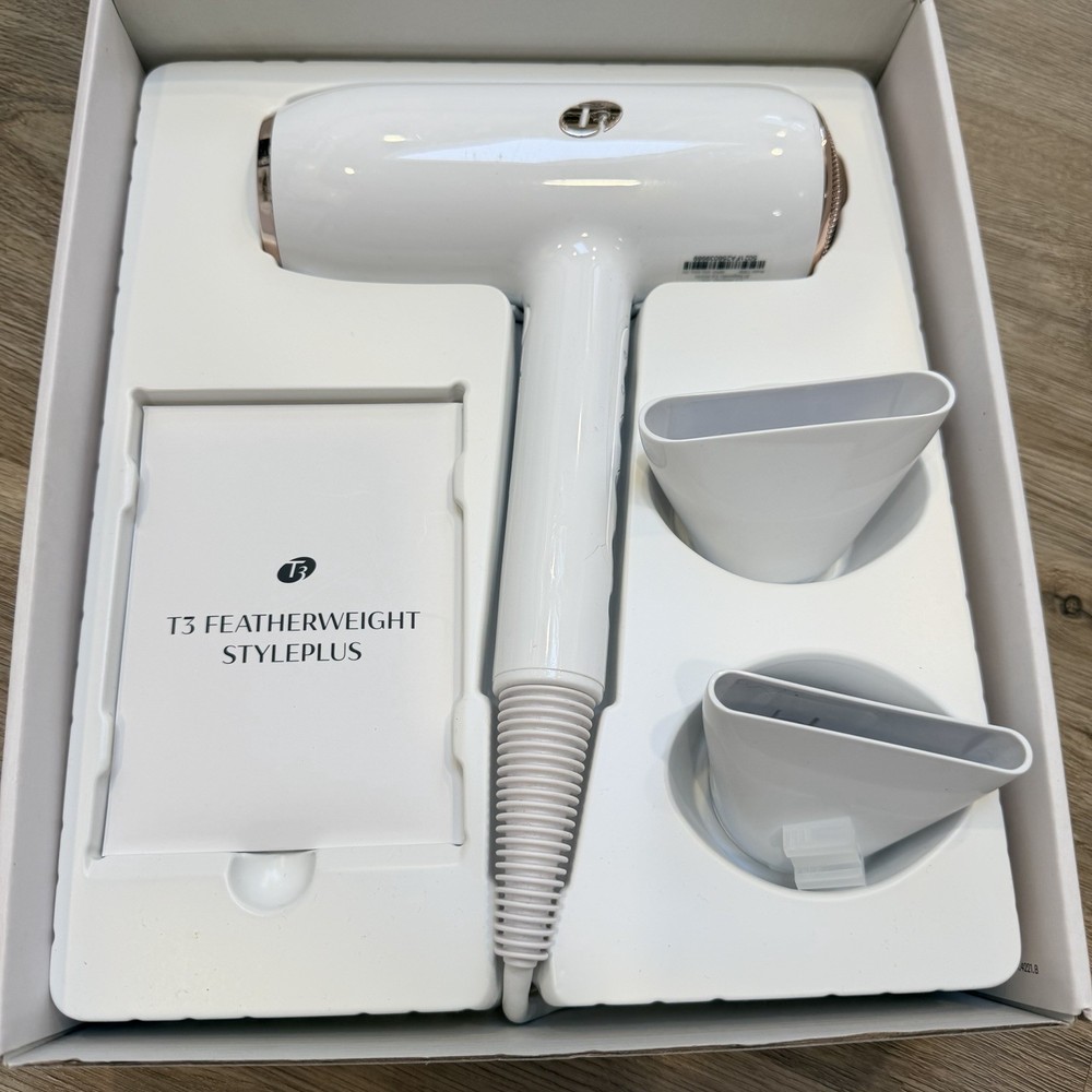 T3 Featherweight Style Plus Professional Algroithmic Hair Dryer White Gold pink