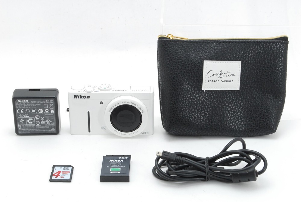 NEAR MINT++ COOLPIX P310 White 16MP Compact Digital Camera with SD Card JAPAN