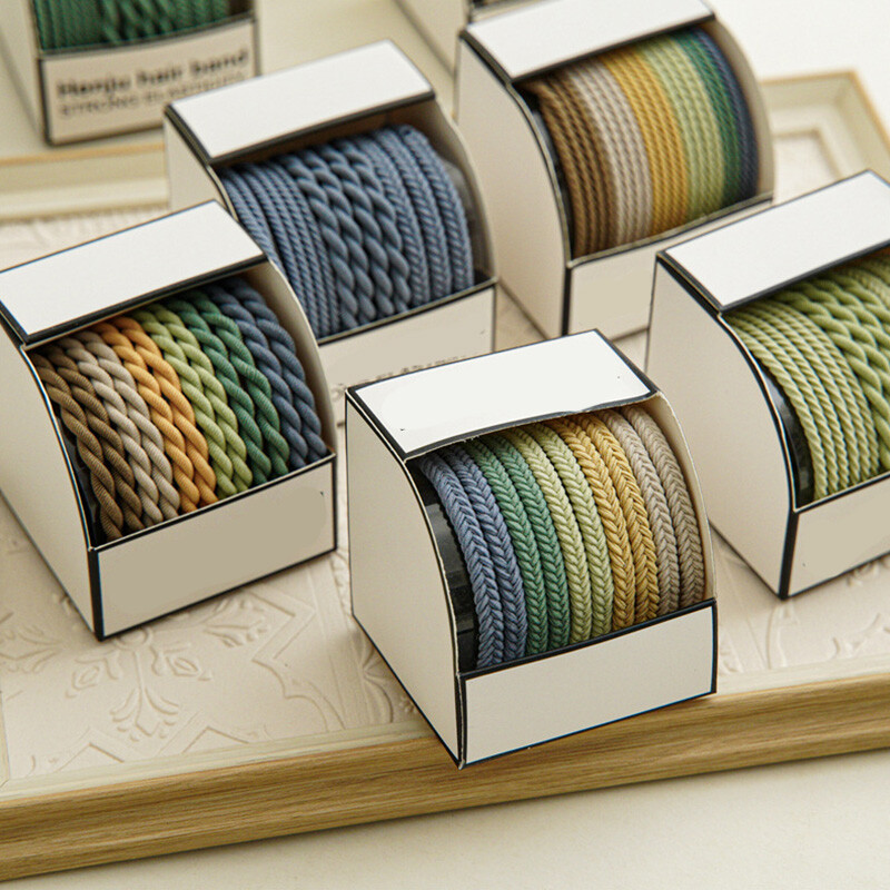10x Stretchy Hair Bands for Thick Heavy Curly Hair Ponytail Holders