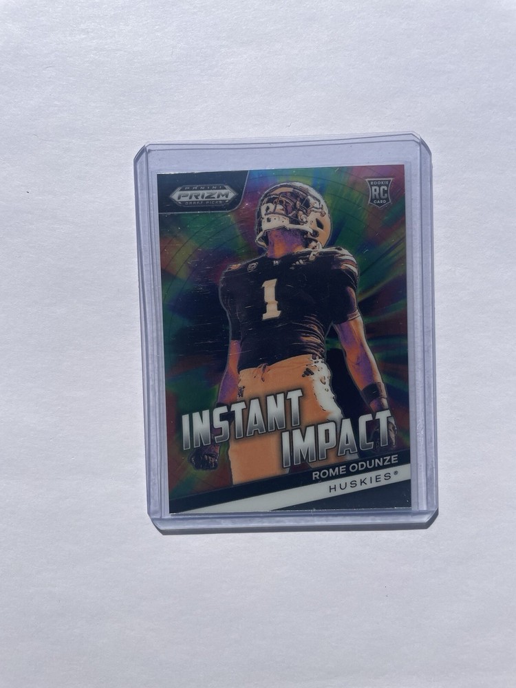 2024 Panini Prizm Draft Picks Rome Odunze II-RO Washington Instant Impact Football Card