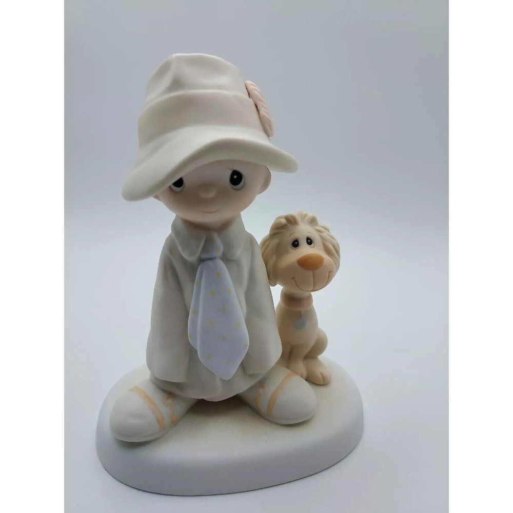 Precious Moments 1980 Special Dad Figurine E-5212 Trumpet Box Card