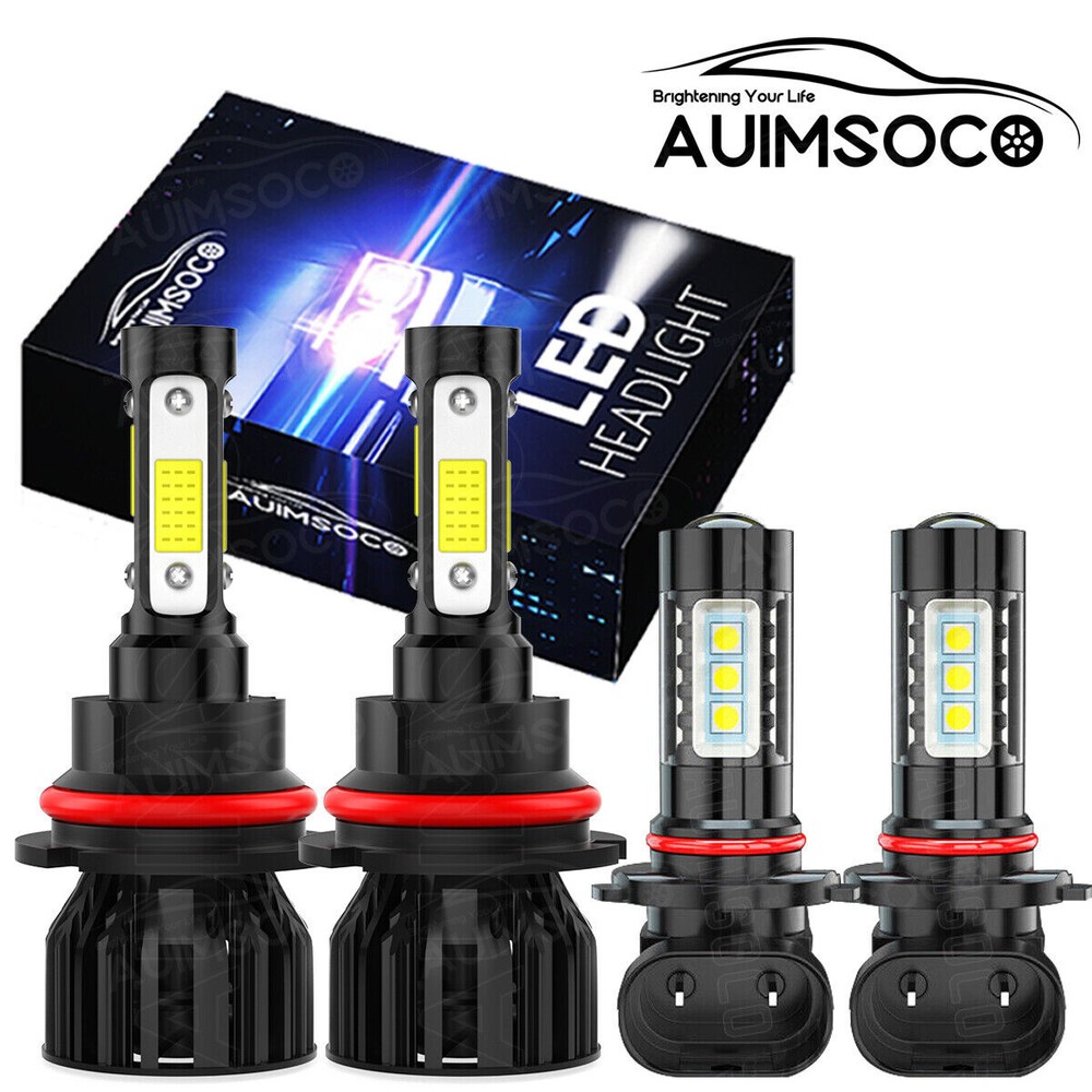 For Ford Lobo 2002-2003 - 4x LED Headlight High Low Beam Fog Light Bulbs Kit