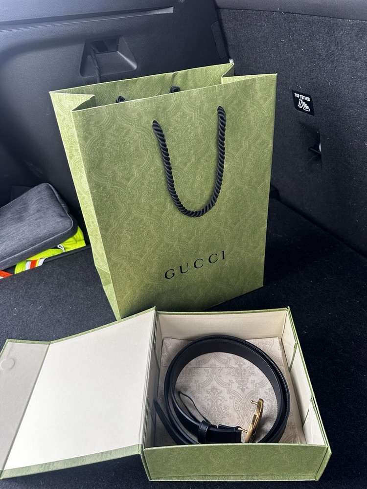 Gucci Leather Belt with Iconic GG Buckle for Men & Women