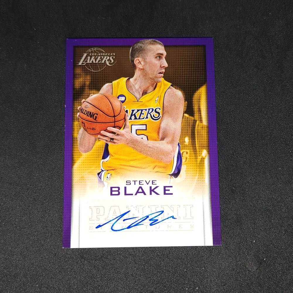 2013-14 Panini Basketball Steve Blake On Card Autograph #10 Color Match