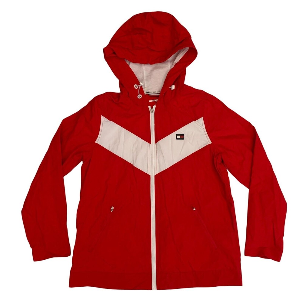 Tommy Hilfiger Sport Mens Medium Zip Hooded Windbreaker with Lining