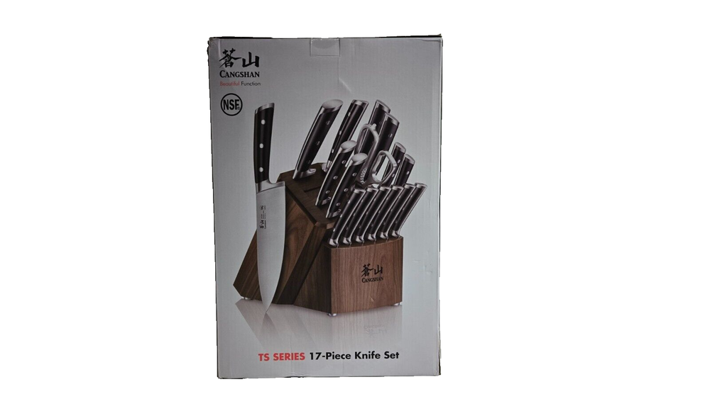 Cangshan TS Series 1020885 14C28N Steel Forged 17-Piece Knife Block Set New