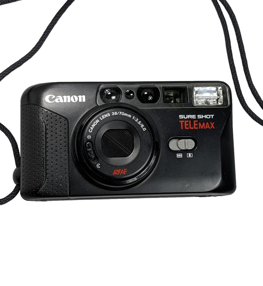 Canon Sure Shot Telemax 35mm Point and Shoot Film Camera Tested and Working