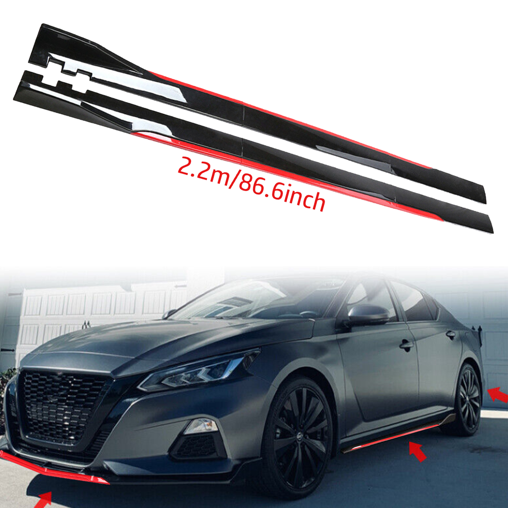 For Nissan Altima Side Skirt Extension Body Kit Splitter Spoiler Glossy Black