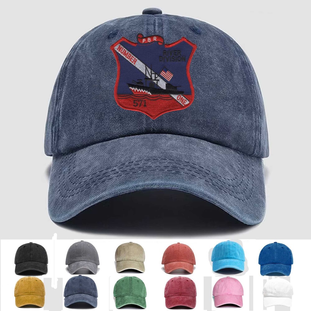 Custom Embroidered Hat RIVDIV 571 River Division, Veteran Cap, Trucker Hat, Gift
