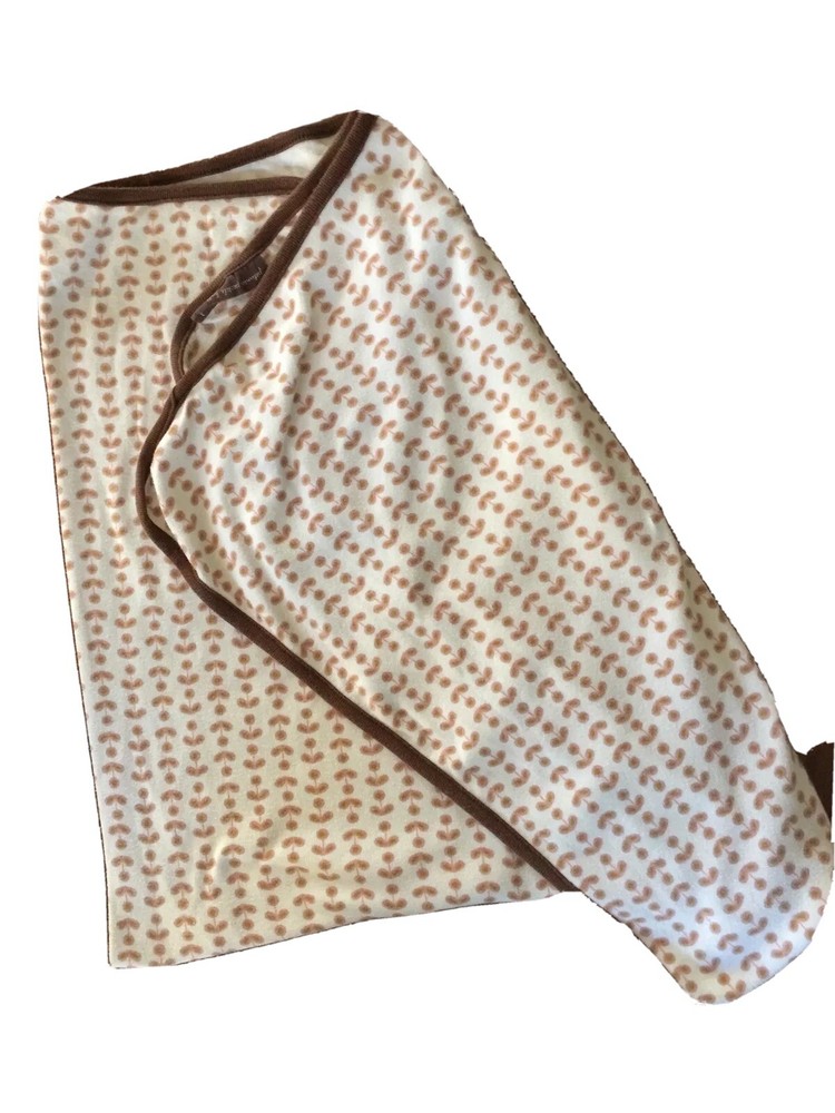 Petunia Pickle Bottom faded tan beige pink floral baby crib blanket