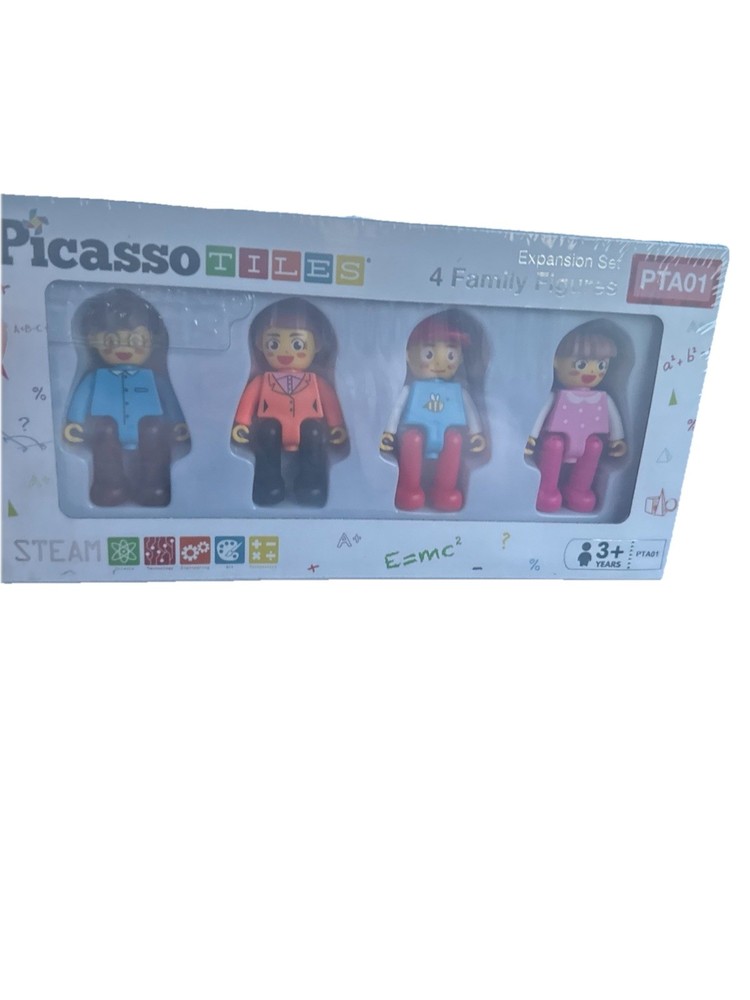 Picasso Tiles 4 Construction Worker Figures Expansion Set PTA02