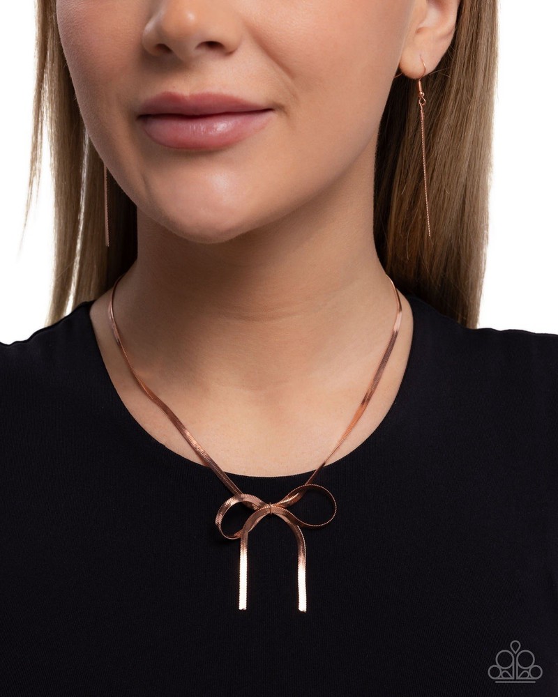 New Paparazzi Jewelry- Ladylike Legato Necklace-Copper