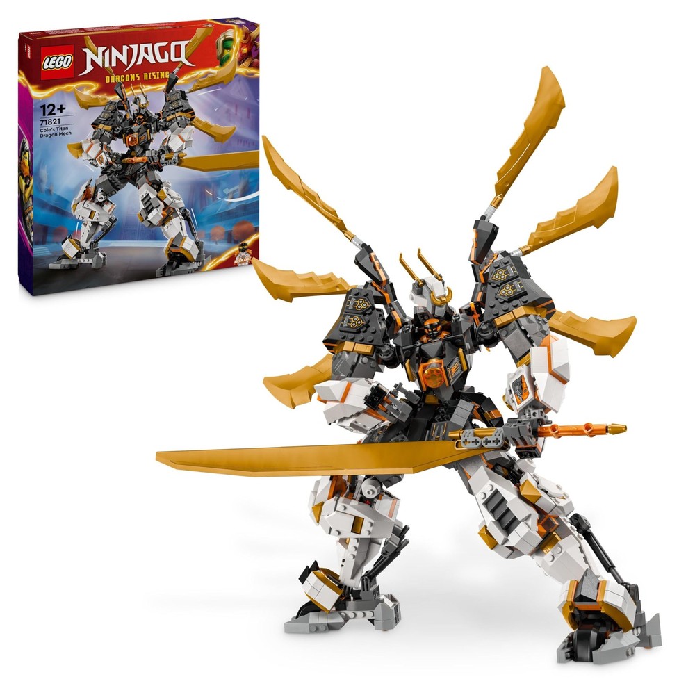 LEGO NINJAGO Coles Titan Dragon Mech Building Toy for Kids with Minifigures