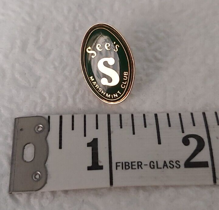 See' Candies Lapel Pin Marshmint Club RARE Limited Time Given W/Purchase HTF-image
