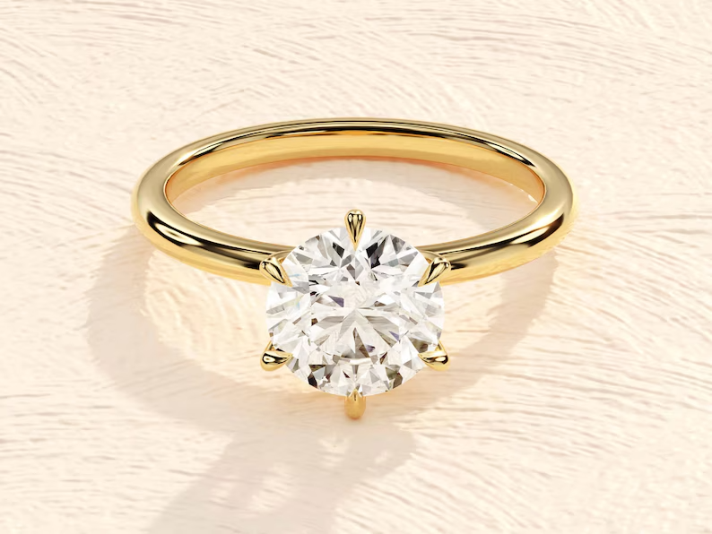 3.65 Ct Treated Round Cut White Diamond Solitaire Ring 925 Silver Certified