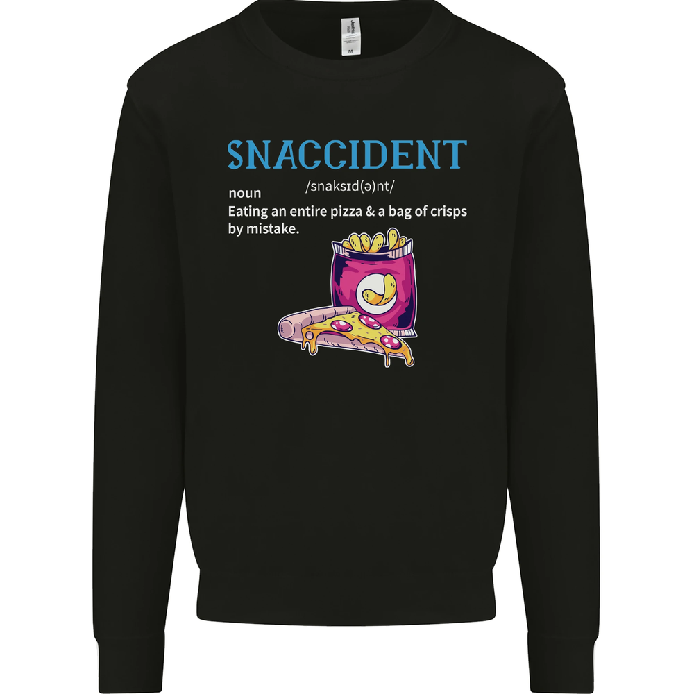 Snaccident Funny Food Pizza Diet Gym Fat Mens Sweatshirt Jumper
