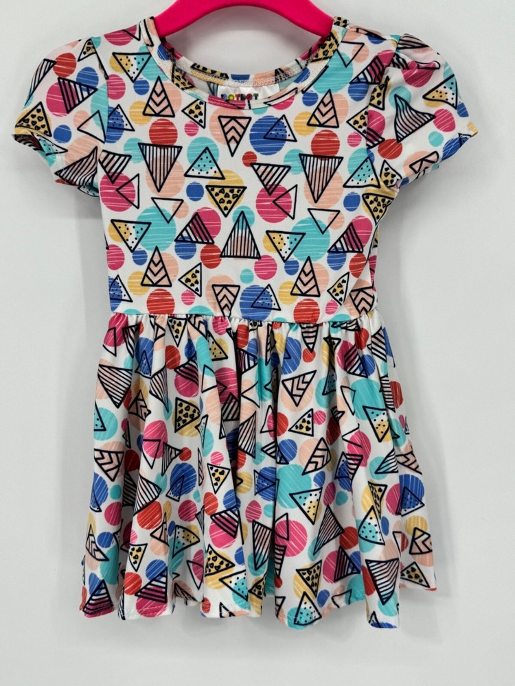 Dotdotsmile Girls Dress Size 6-12 Months Colorful Shapes Design NWT  