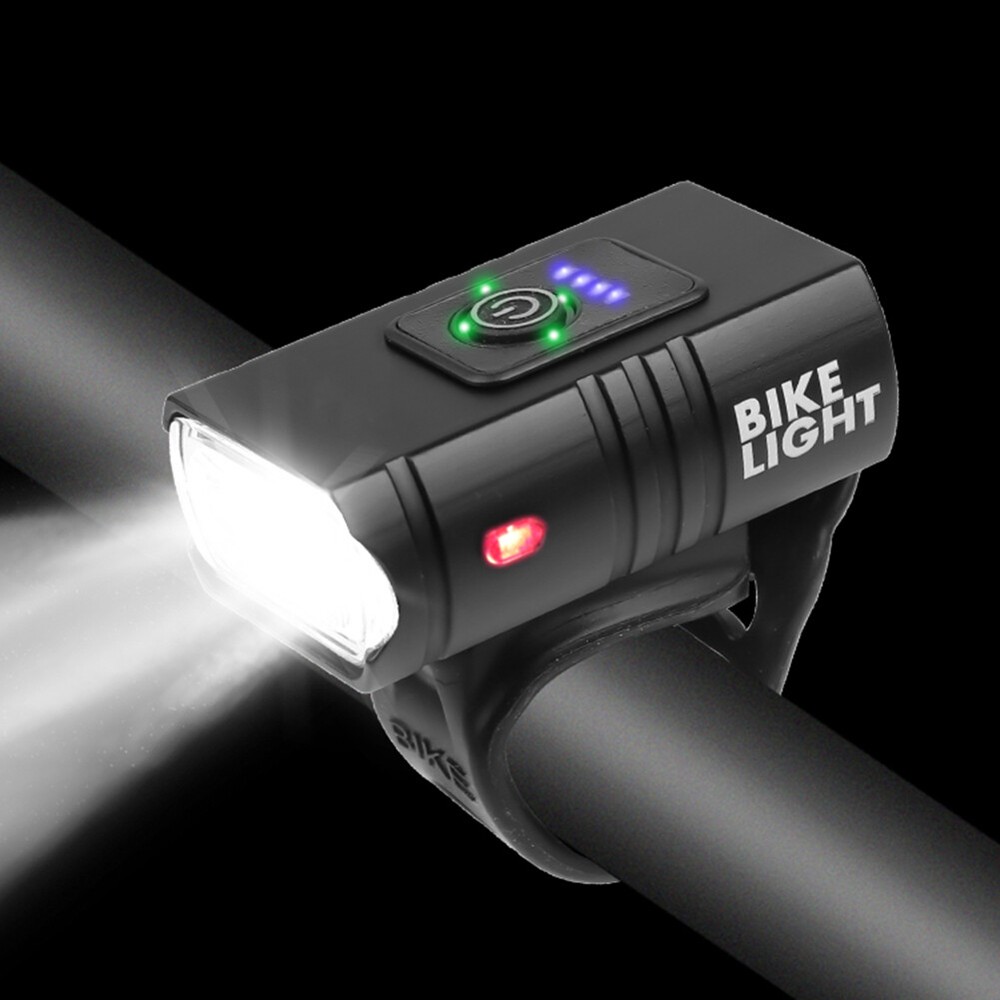 USB Rechargeable LED Bicycle Headlight Bike Front Rear Light Cycling Lamp