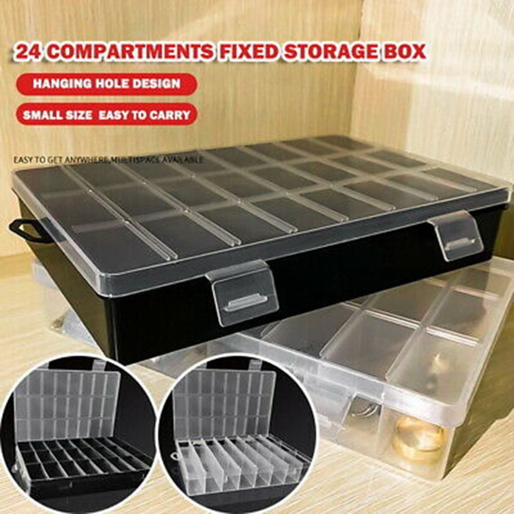 1pc,Storage Box Hard Plastic Adjustable Compartment Slot Plastic Craft Organizer